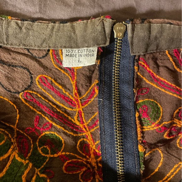 Boho Mini Skirt with pockets L - Picture 4 of 7